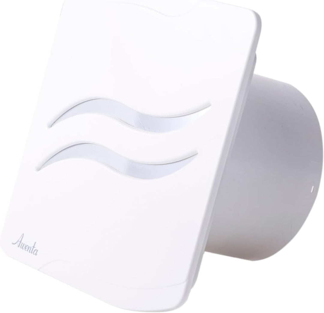 Awenta Kleinraumventilator Wandventilator System Silent S-Line Weiss 100 H mit Nachlauf & Hygrostat