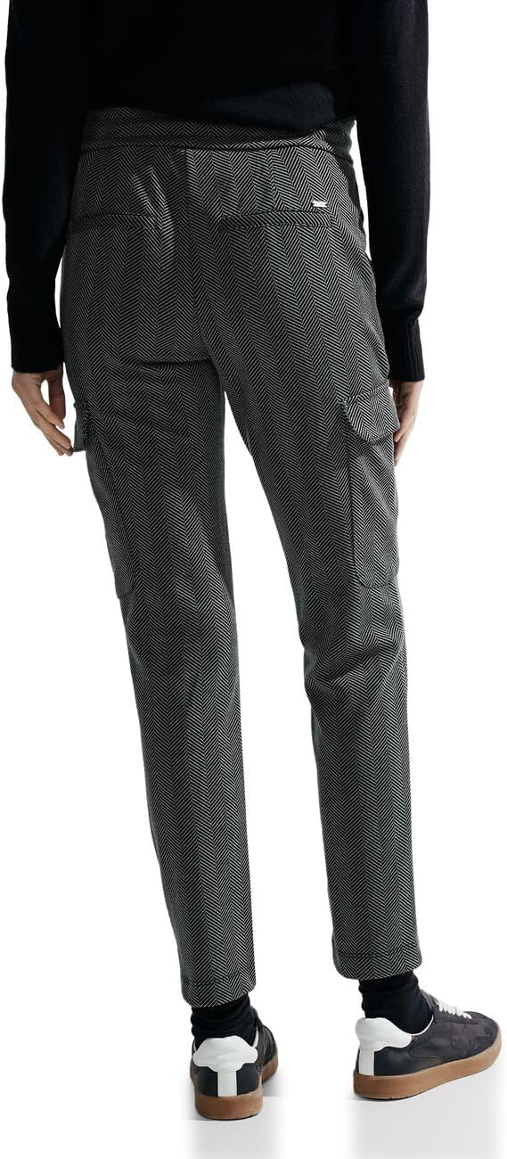 Cecil Damen Casual Fit Cargohose L / 30L Schwarz, L / 30L Schwarz