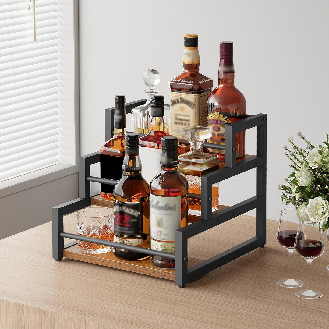 HOOBRO Weinregal, 3 Ebenen, Weinständer für 12 Flaschen, Countertop Weinflaschenhalter, Flaschen Org