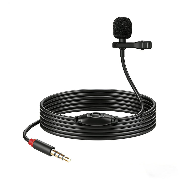 GELRHONR 3,5mm Lavalier Mikrofon, 3,5mm TRRS Stecker (1/8") Unsichtbares Ansteckmikrofon mit Kabel f