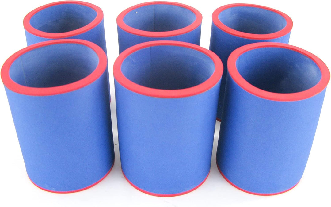 6X Blaue Getränkekühler - Bierkühler - Flaschenkühler für Kurze, Dicke 0,33L Bierflaschen aus bestem