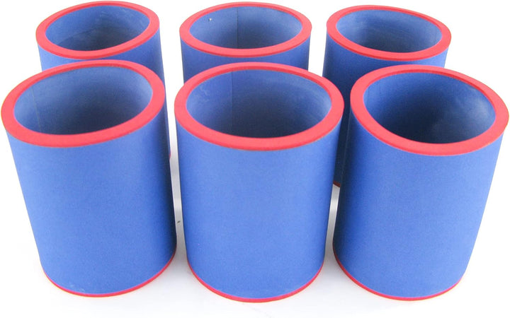 6X Blaue Getränkekühler - Bierkühler - Flaschenkühler für Kurze, Dicke 0,33L Bierflaschen aus bestem