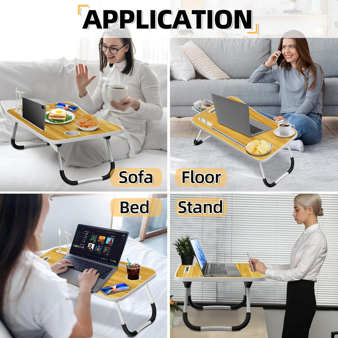 Ferghana Klappbarer Laptop-Schreibtisch Klappbar,Tisch 60x40cm Leichtes Bett Schreibtisch Engineerin