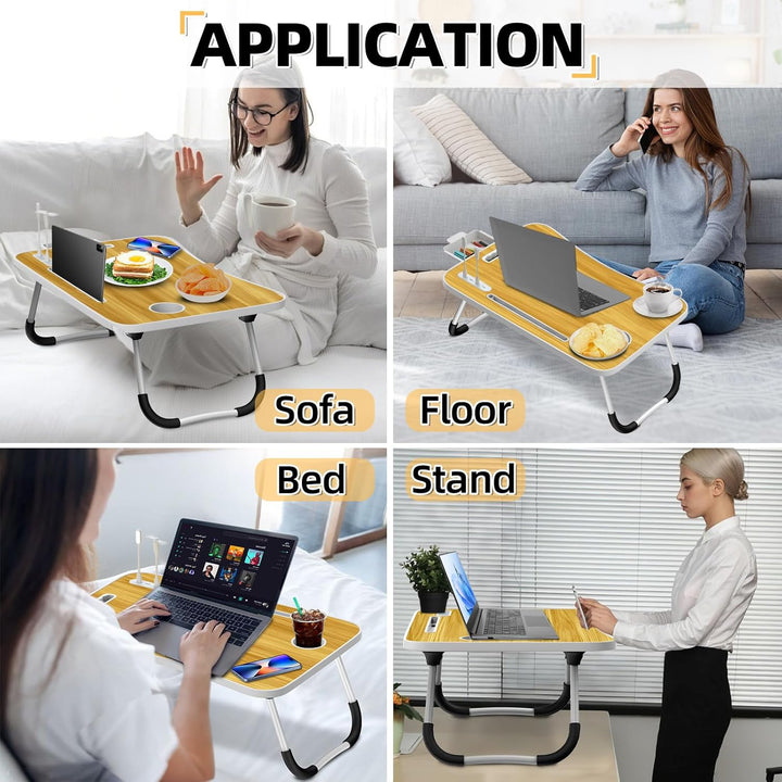 Ferghana Klappbarer Laptop-Schreibtisch Klappbar,Tisch 60x40cm Leichtes Bett Schreibtisch Engineerin