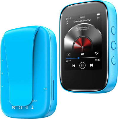 Bluetooth MP3-Player mit 32GB, Tragbarer Musik-Player, Unterstützung für FM-Radio, Sprachaufnahme, E