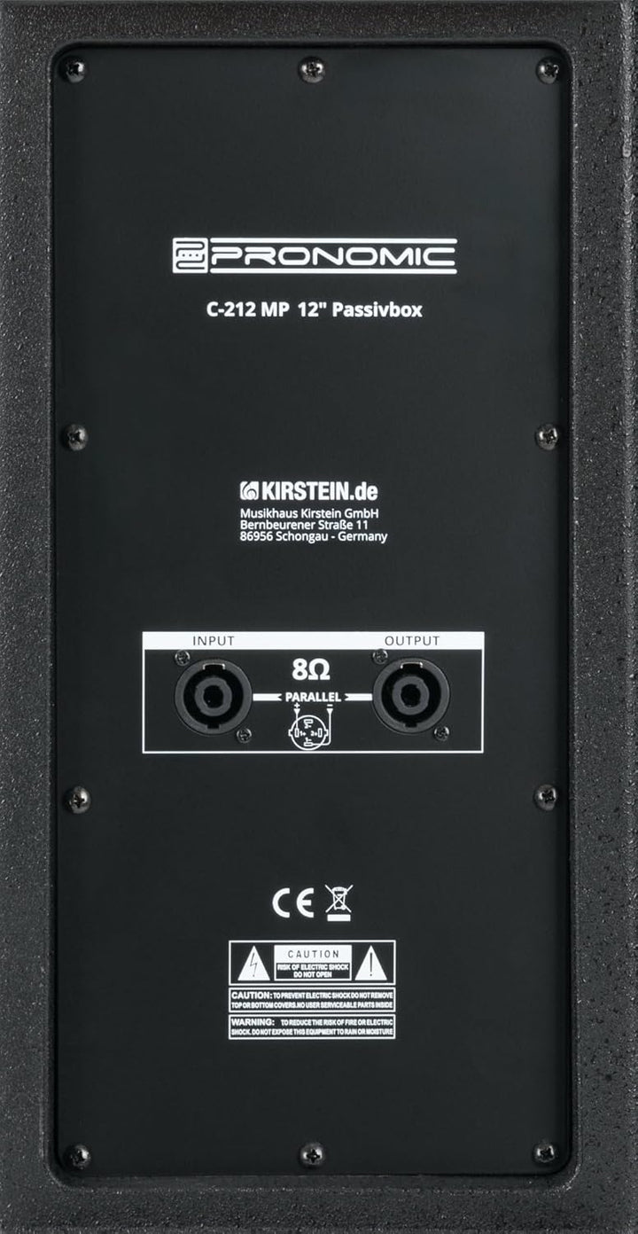 Pronomic C-212 MP 12" Passivbox Stereo Set - 2 Passive 2-Wege Boxen - Belastbarkeit: je 300 Watt (RM