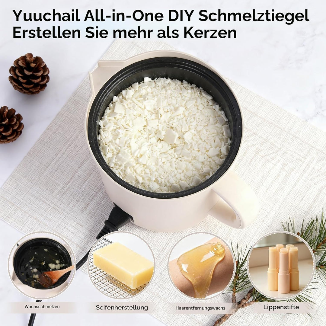 Yuuchail 1,5 l elektrischer Wachsschmelzer mit Digitalanzeige, präziser Temperaturregelung (30–150 °