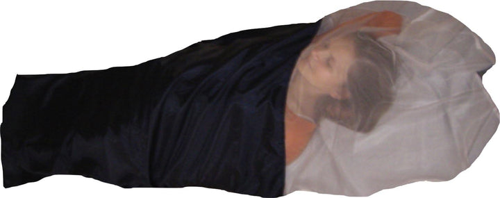 Nomaquito - Ultraleichter Tropenschlafsack mit integriertem LLI-Moskitonetz Nachtblau XXL Comfort, N