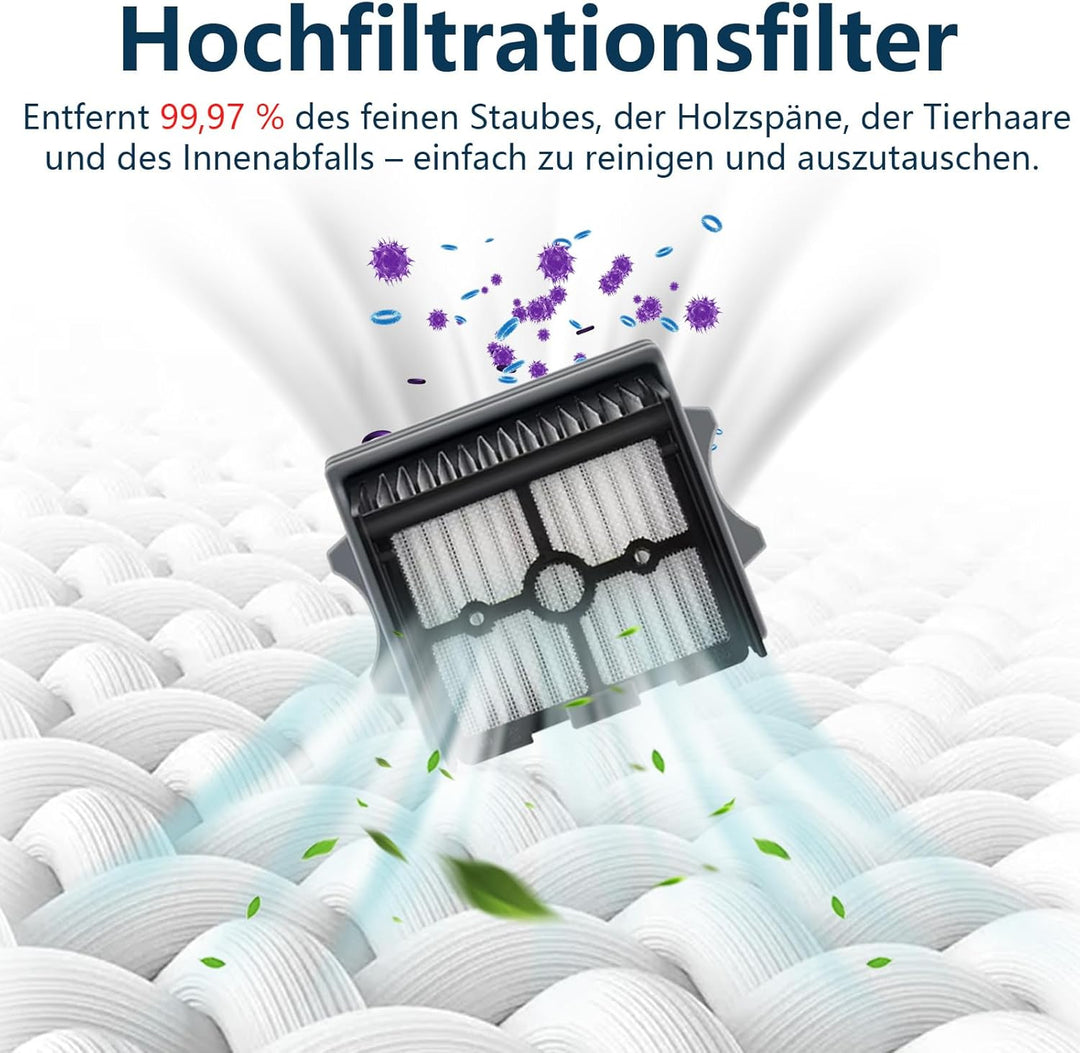 3 Bürstenrolle und 3 Filter Zubehör für Tineco Floor One Stretch S6/ S6 stretch lite/Switch S6 Stret