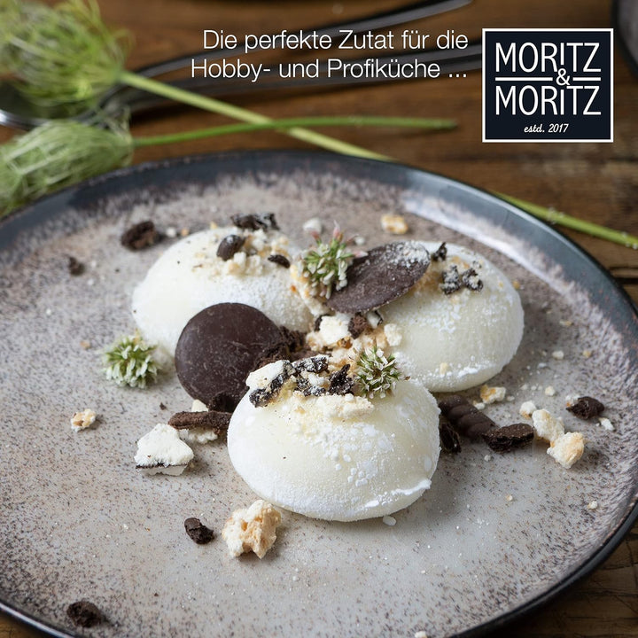 Moritz &amp; Moritz VIDA 6er Dessert Teller Set beige - Kuchenteller für 6 Personen - Porzellan spülmasc