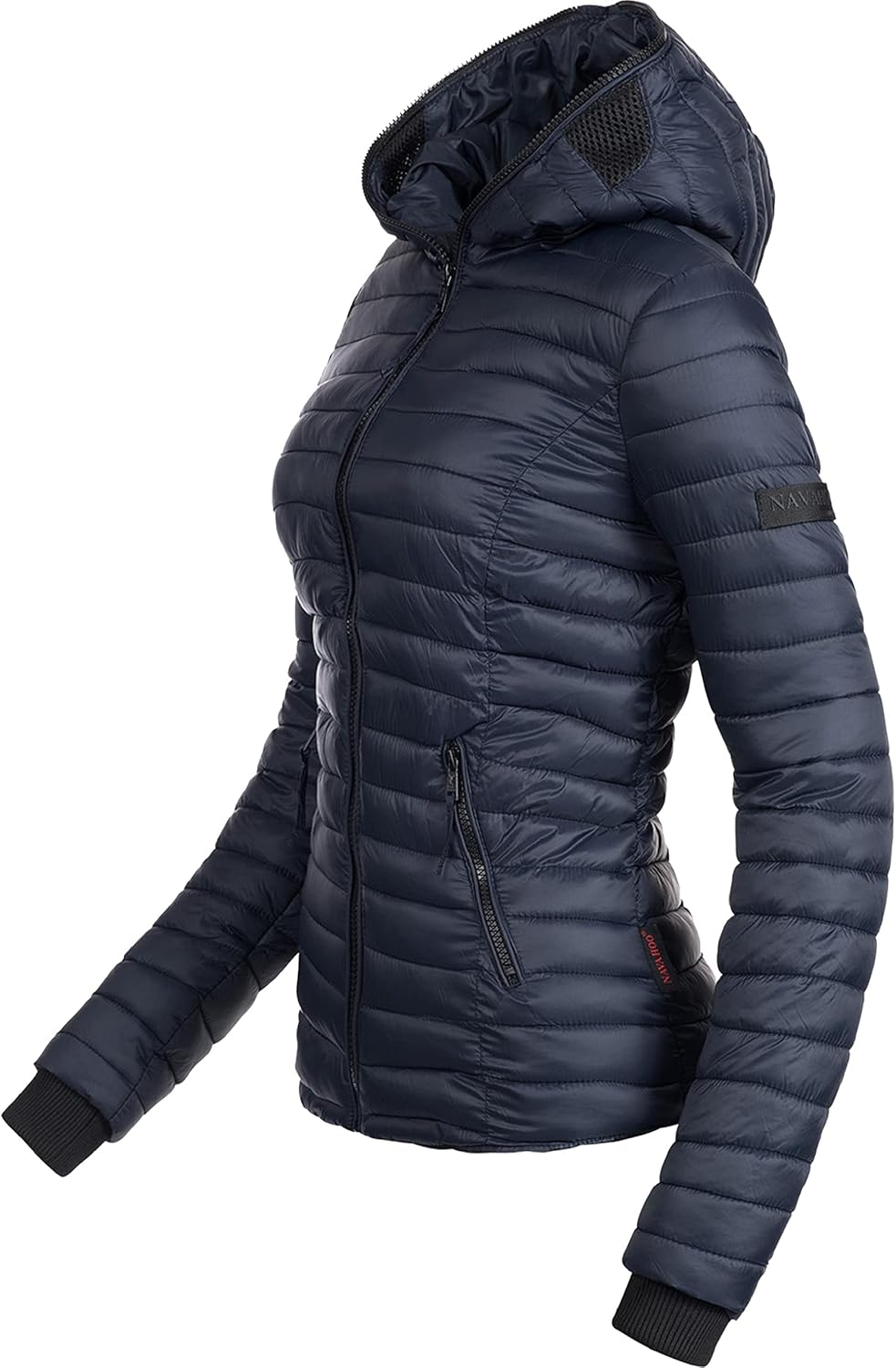 Navahoo Damen Damen leichte Übergangsjacke Steppjacke mit Kapuze Kimuk XS-XXL XS Navy, XS Navy