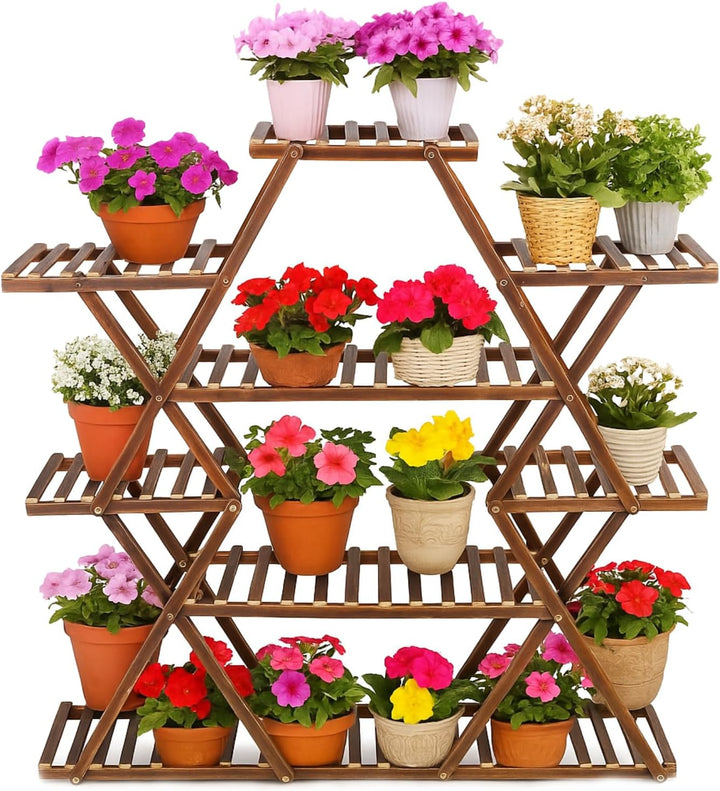 Pflanzenregal Blumenregal Blumenständer Standregal Holz Pflanze Stehen Topf Blume Organizer Pflanzen