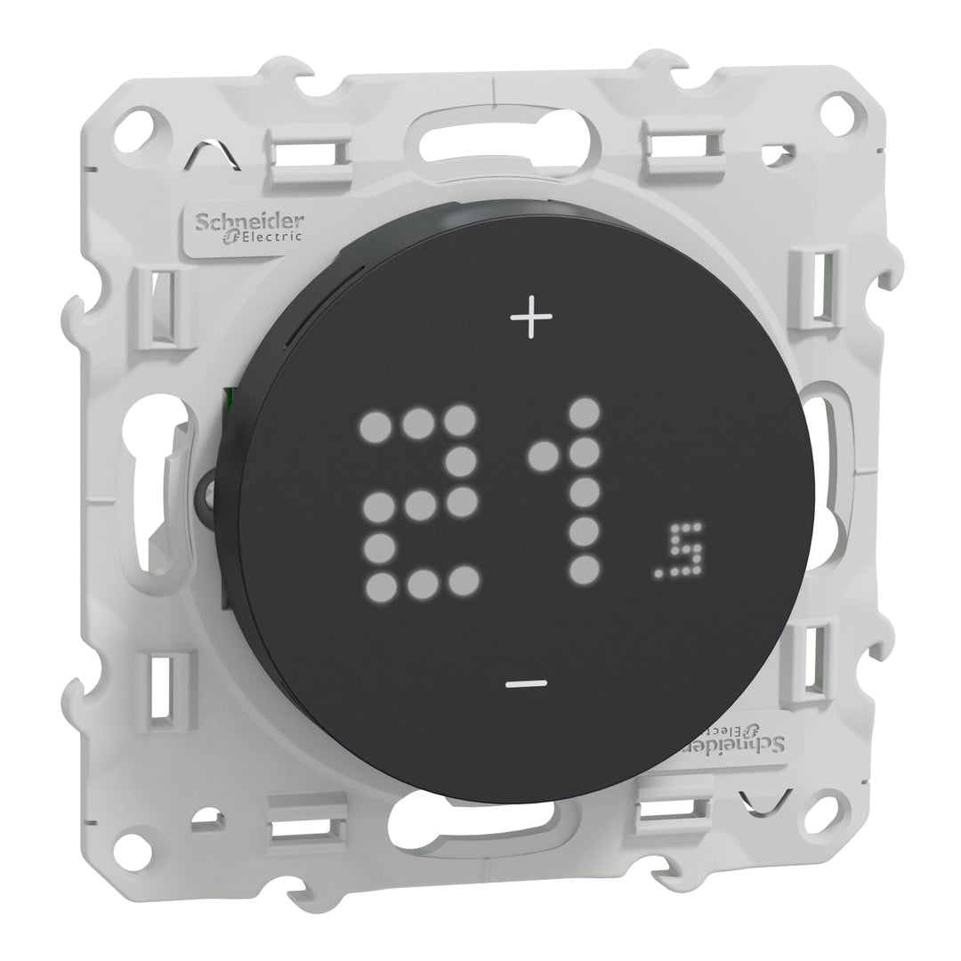 Schneider Electric - Wiser Odace Thermostat kabelgebunden – 2 A – Anthrazit – S540619