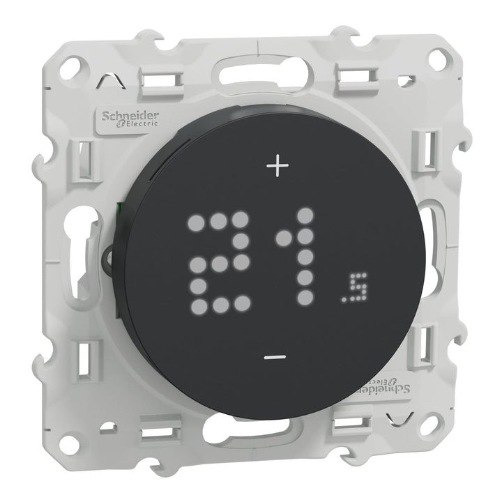 Schneider Electric - Wiser Odace Thermostat kabelgebunden – 2 A – Anthrazit – S540619