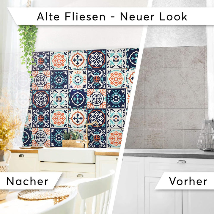 CREATISTO Klebefliesen Stickerfliesen Fliesenfolie - Hochwertige Aufkleber Sticker für Fliesen I Kle