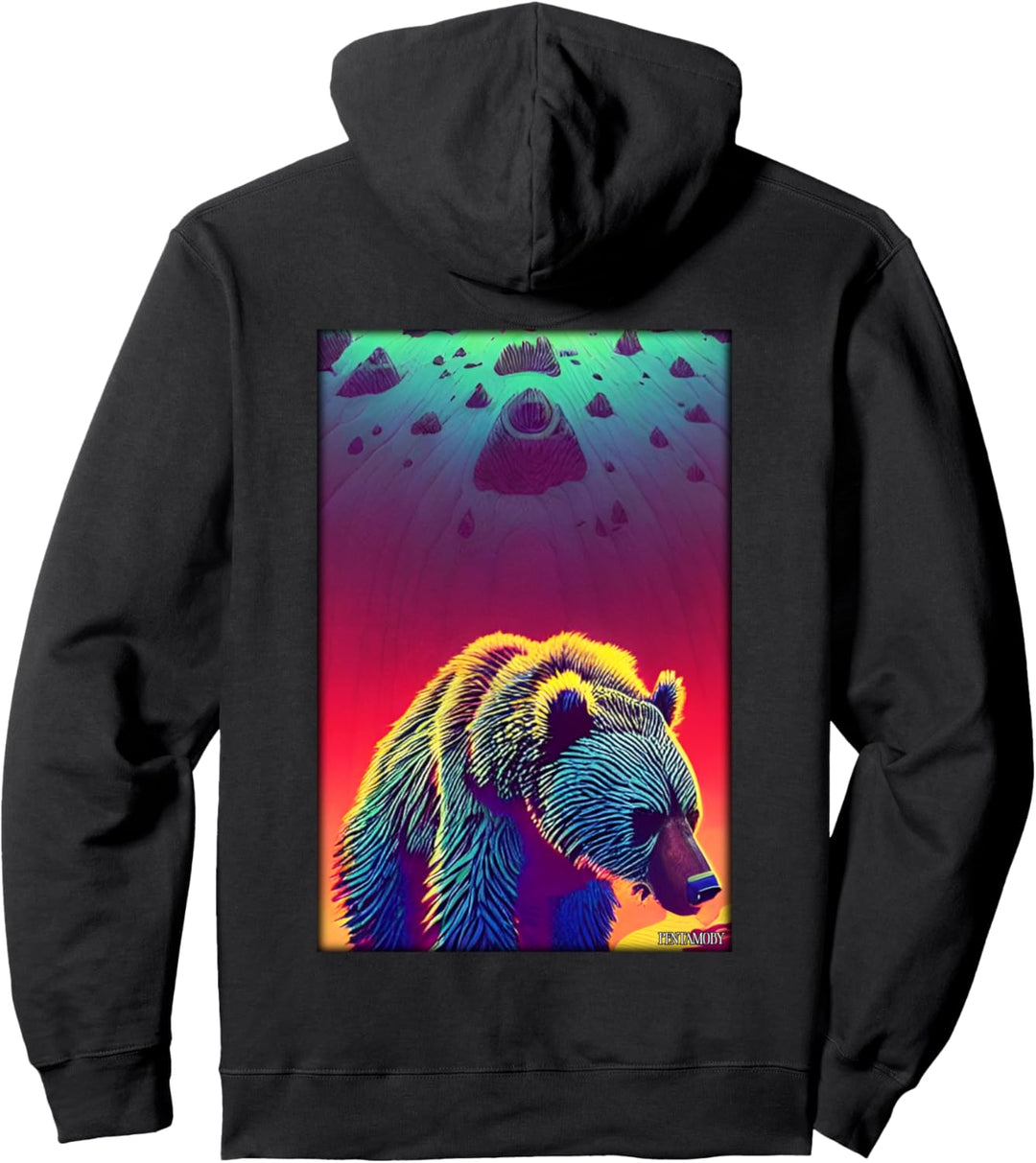 Grizzlybär Braunbär Raubtier Wald Tier Tiermotiv Pullover Hoodie