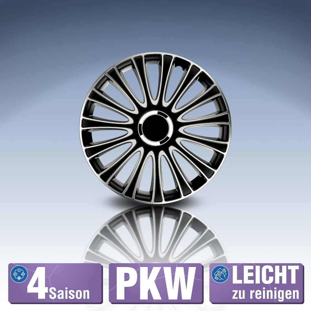 Petex RB543515 Radzierblende LeMans Pro Grösse 15 Zoll 2-fach lackiert Material: ABS in Box, schwarz