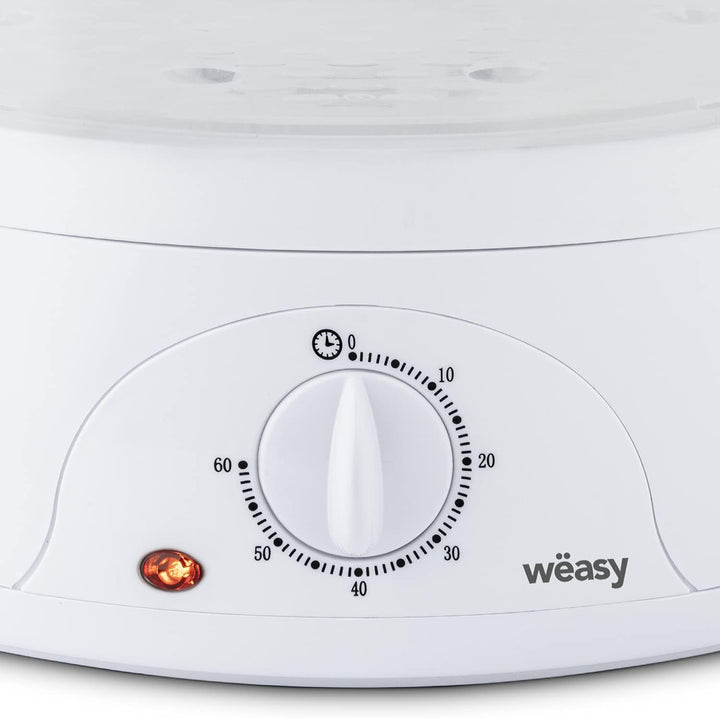 Wëasy Elektrischer Dampfgarer VEGE8 Multifunktions 9 l kompakt, 3 stapelbare Schalen zum Kochen von