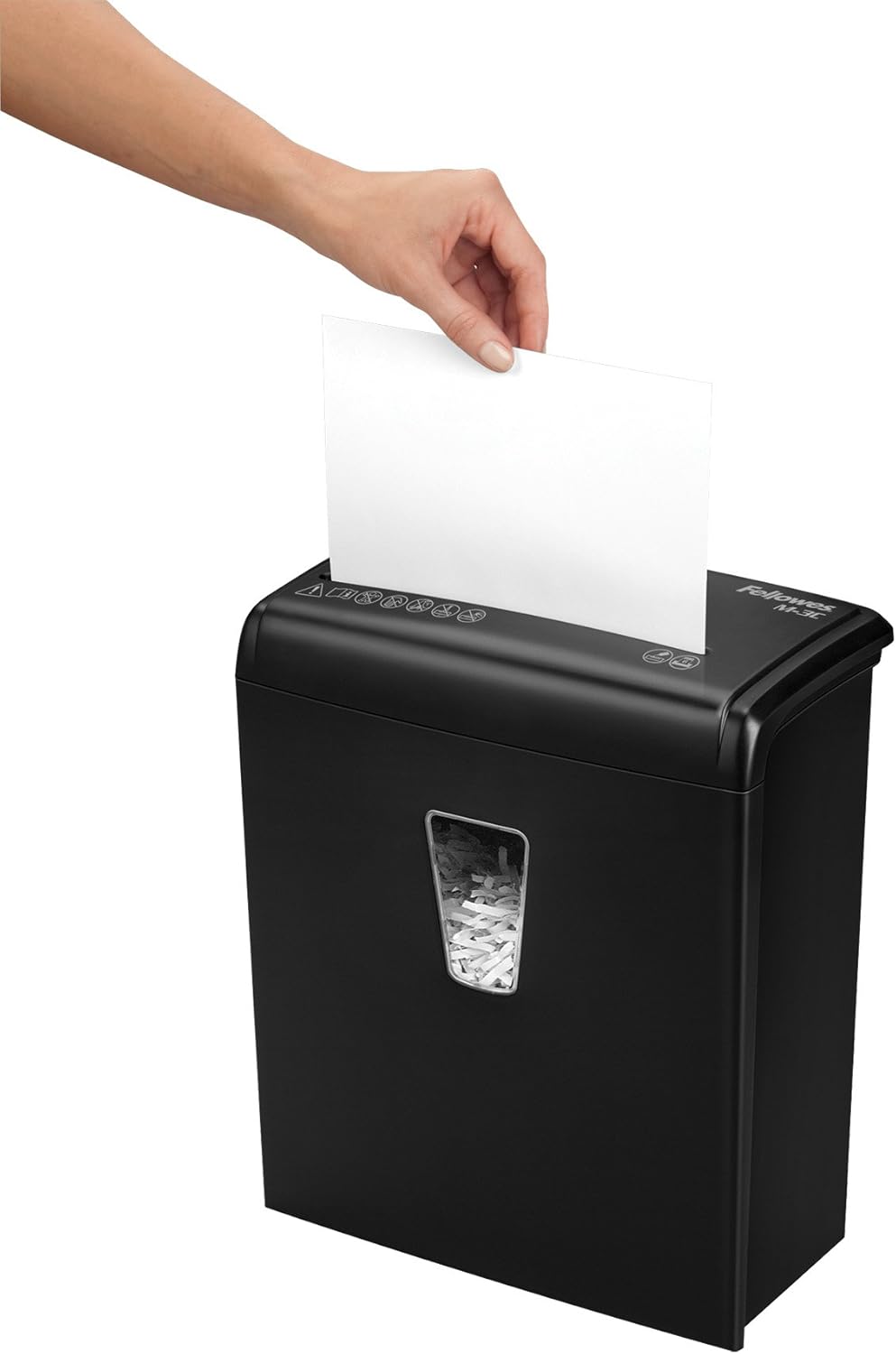 Fellowes Powershred M-3C Aktenvernichter, Schneidleistung: 6 Blatt, Partikelschnitt, Sicherheitsstuf