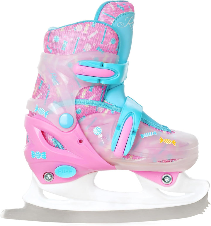 4in1 Inlineskates/Triskates/Rollschuhe/Schlittschuhe Raven Loret/Lia verstellbar mit LED Leuchtrad 2