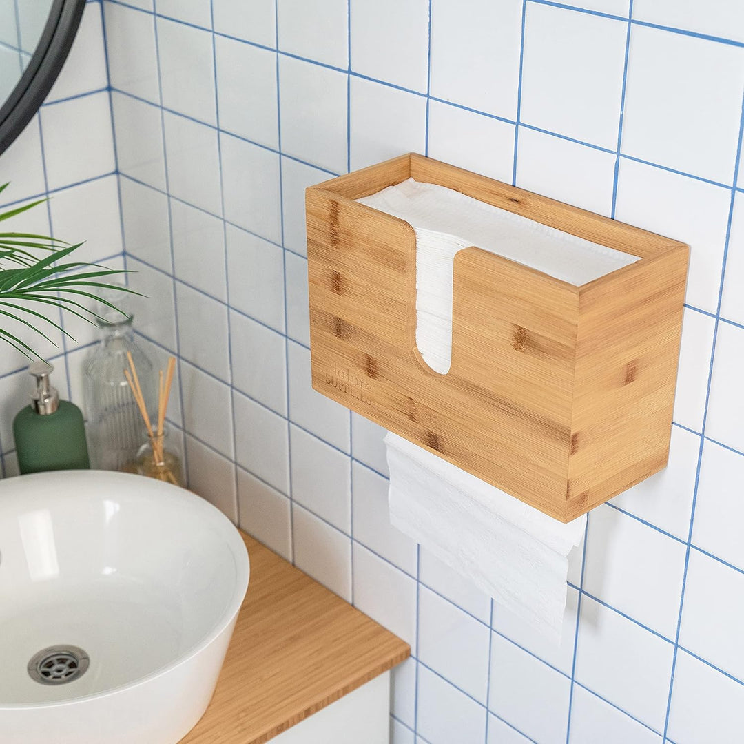 Nature Supplies Papierhandtuchspender aus Holz - Papierhandtuchhalter Mit Wandhalterung oder bei Tis