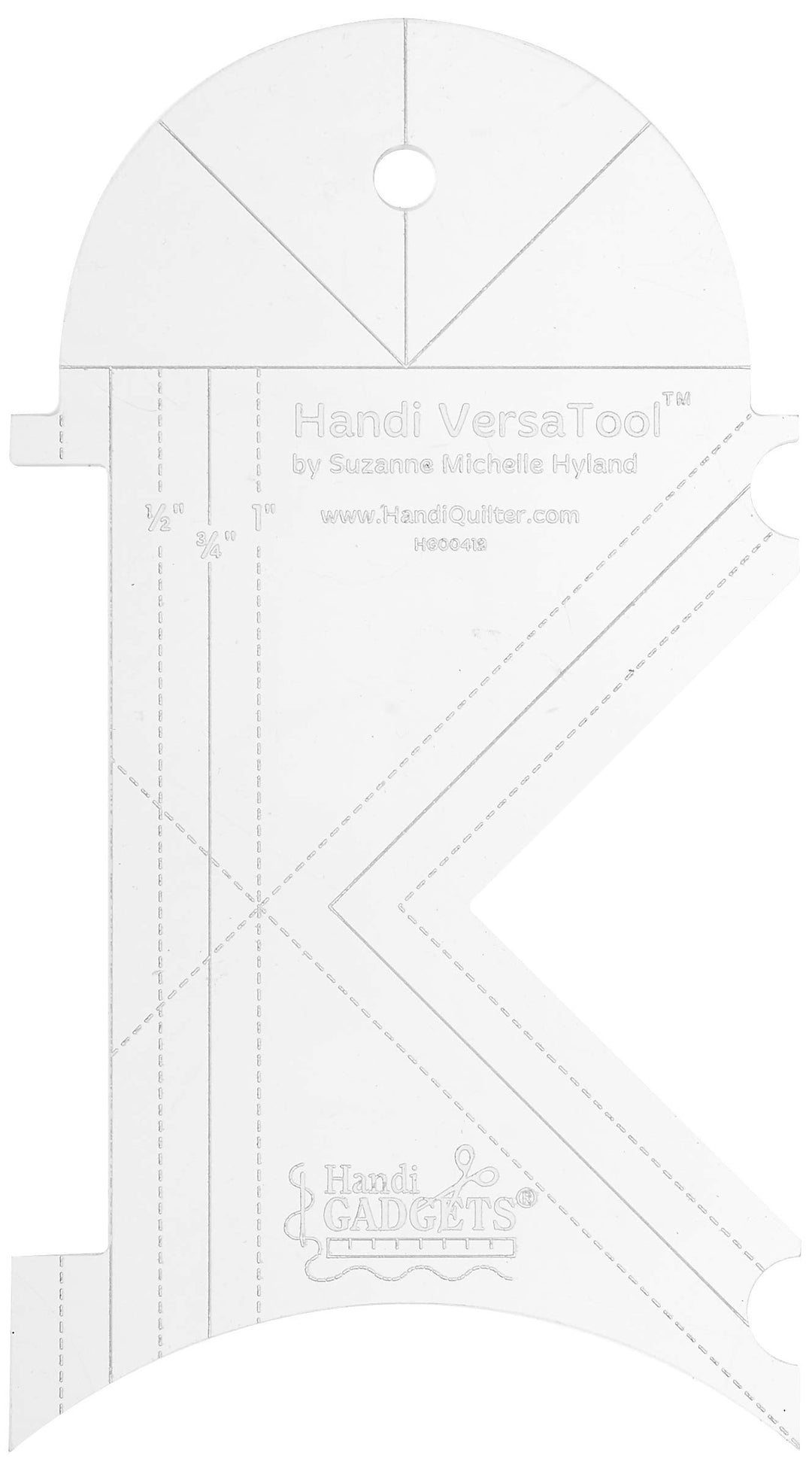 HandiQuilter Handi Versa Werkzeuglineal Lineal, Stoff, Weiss, Azurblau