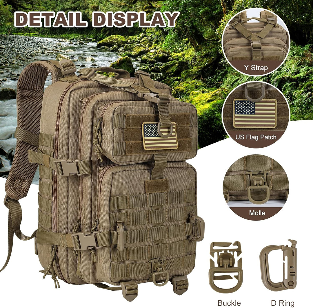 Militär Taktischer Rucksack US Cooper Rucksack Armee Assault Pack 3 Tage Bug Out Go Bag Trekking Wan