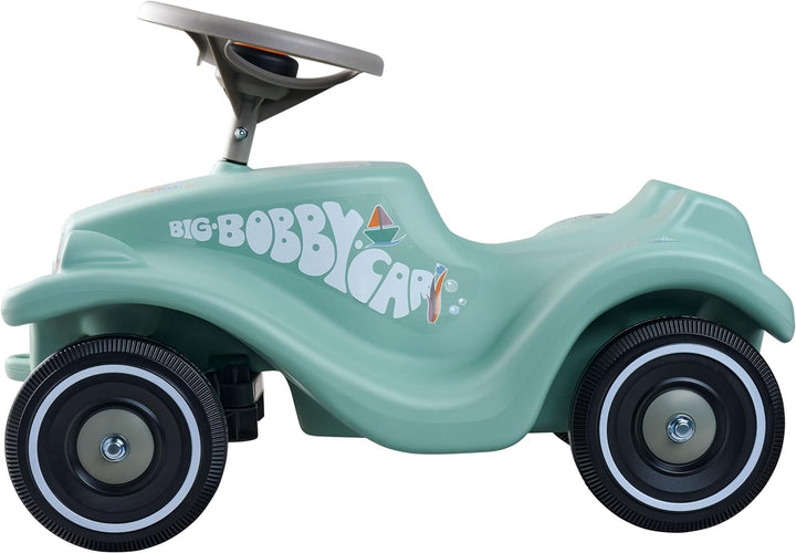 BIG Bobby Car Classic Green Sea - Rutschauto ab 1 Jahr im bunten Meeres-Design mit grauem Sicherheit