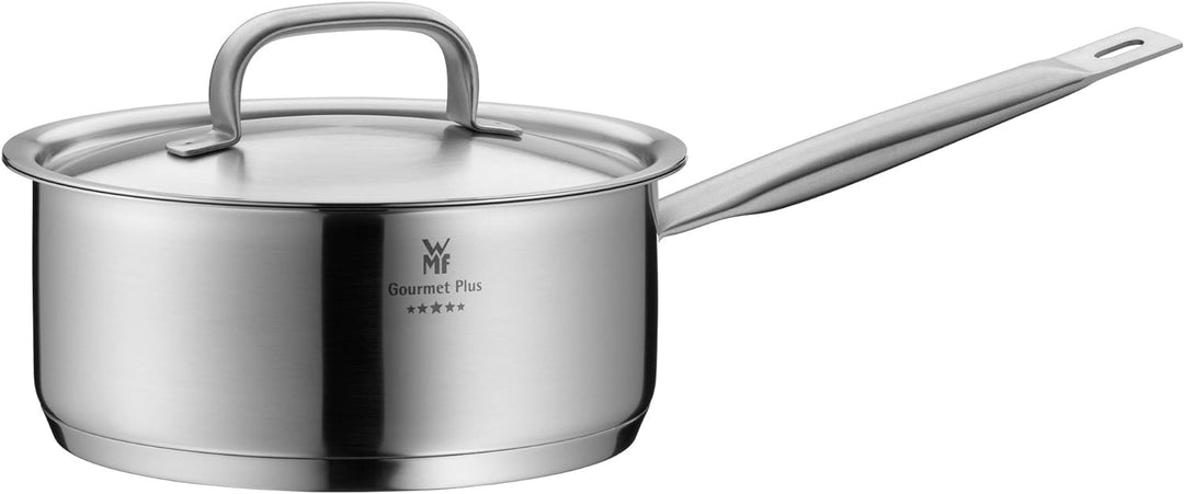 WMF Gourmet Plus Stielkasserolle 20cm, Metalldeckel mit Dampföffnung, Kochtopf klein 2,5l, Induktion