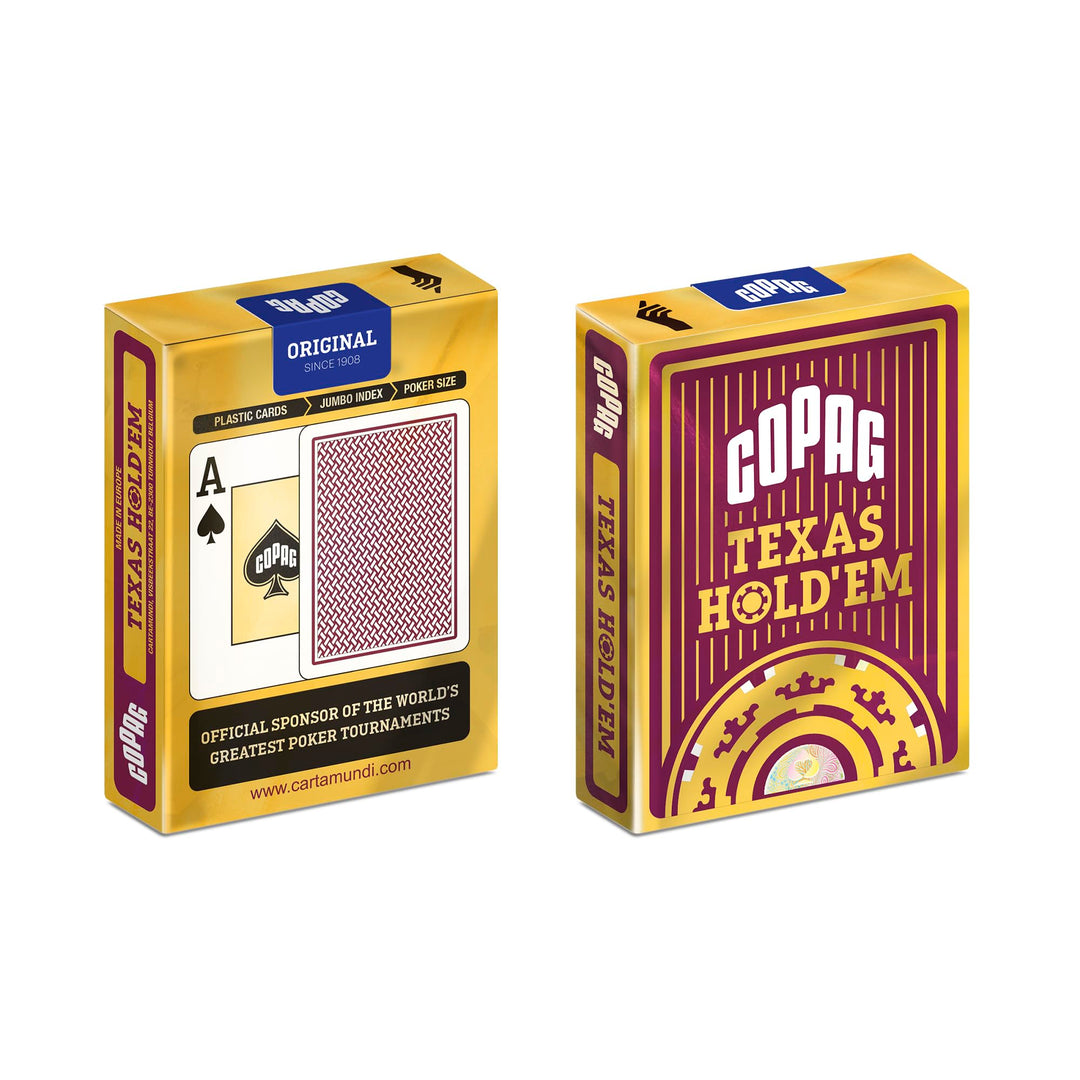 Copag 22540056 - Plastik Poker, rot, Texas Hold'Em, Spielkarten