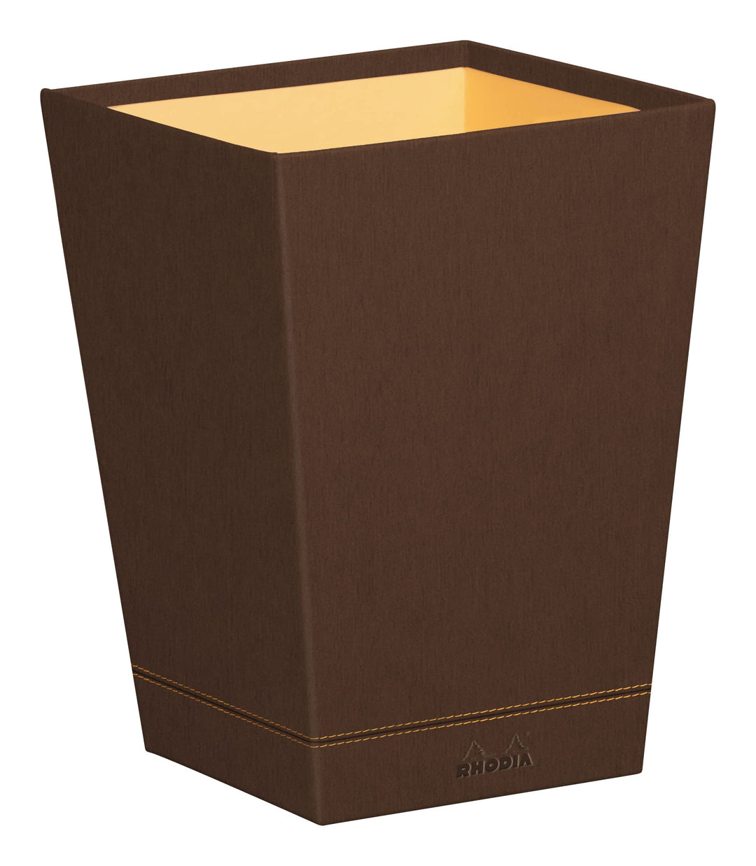 Rhodia 194617C - Papierkorb 27x27x32cm, aus Kunstleder, elegant und praktisch, 1 Stück, Bronze, Bron