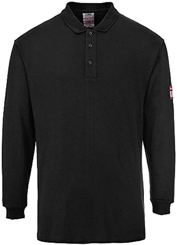 FR Antistatic Polo Shirt Color: Black Talla: 3 XL 3XL Schwarz, 3XL Schwarz