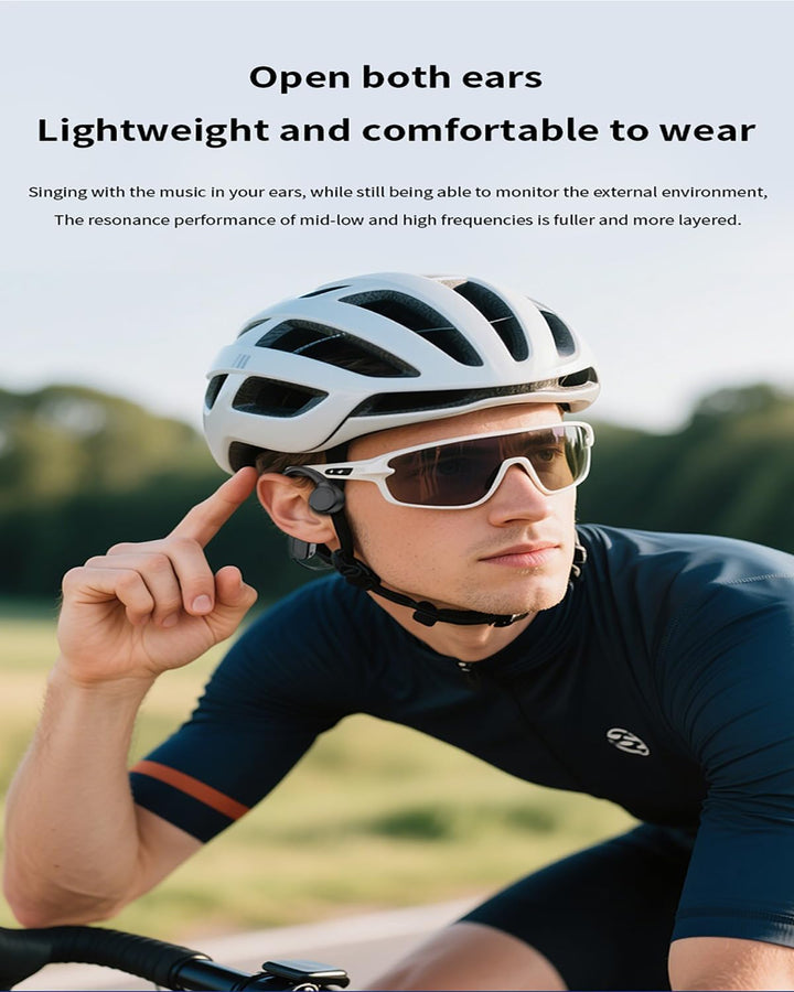 GKEAPZA Knochenleitungskopfhörer mit Bluetooth 6.0, IPX5, schweissresistente Sport-Ohrhörer, geeigne