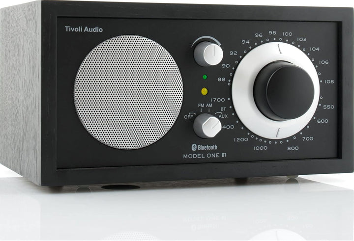 Tivoli Audio Model One BT Bluetooth UKW-/MW-Tisch Radio (Schwarz / Schwarz / Silber), Schwarz / Schw