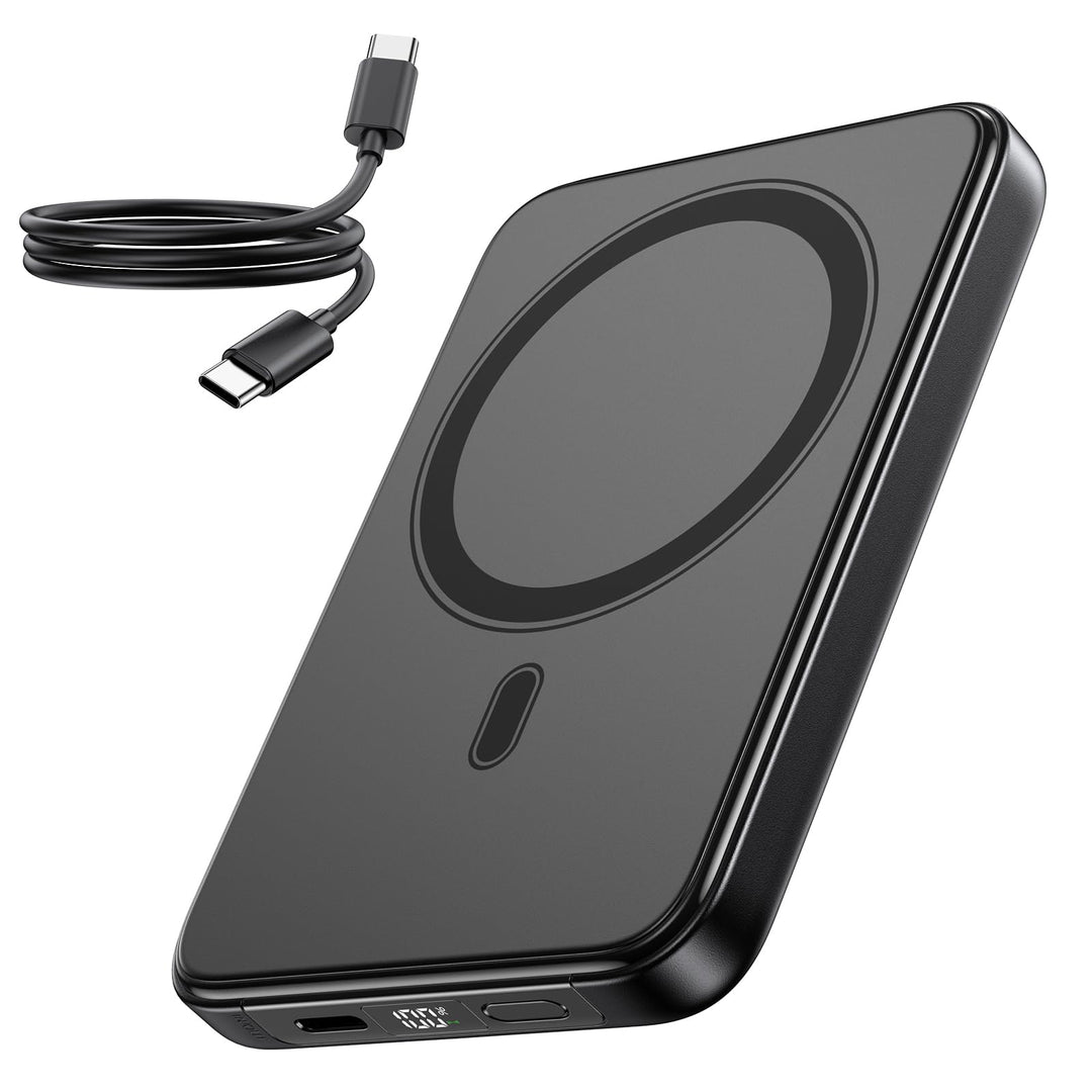 Powerbank Magnetische 10000mAh, Externe Powerbank Kabellose Magnetic mit USB-C 20W, Schnellladegerät