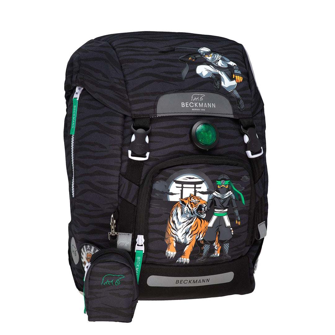 Beckmann of Norway Classic 22 Liter Schulranzen Set 4tlg. 1. Klasse, Beckmann Farbe:Ninja Tiger