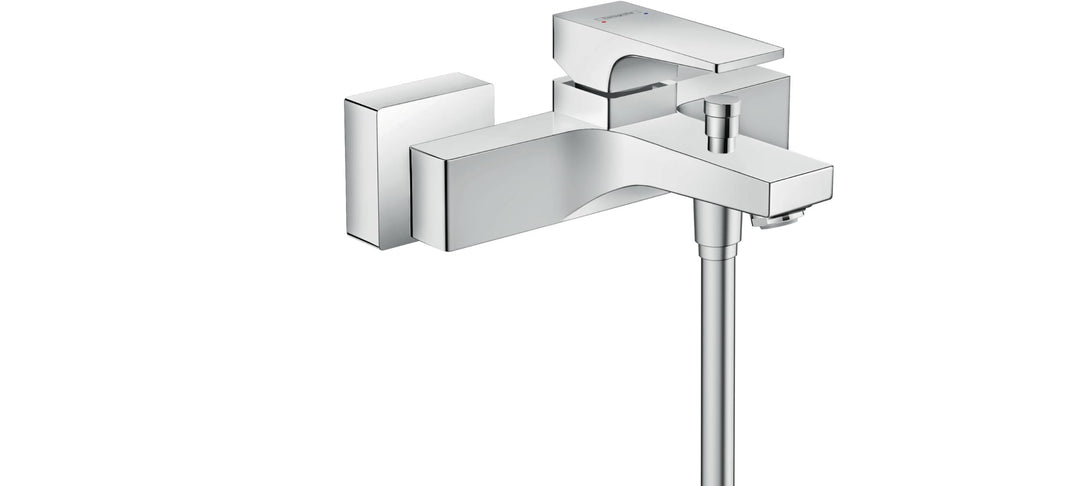 hansgrohe Metropol Wannenarmatur Aufputz, Chrom, Hebelgriff Chrom Hebelgriff Wanne, Chrom Hebelgriff