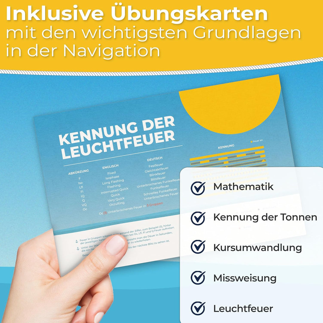 Navigationsbesteck für den Sportbootführerschein I SBF See & Binnen l SKS See l Set 26 cm, 26 cm