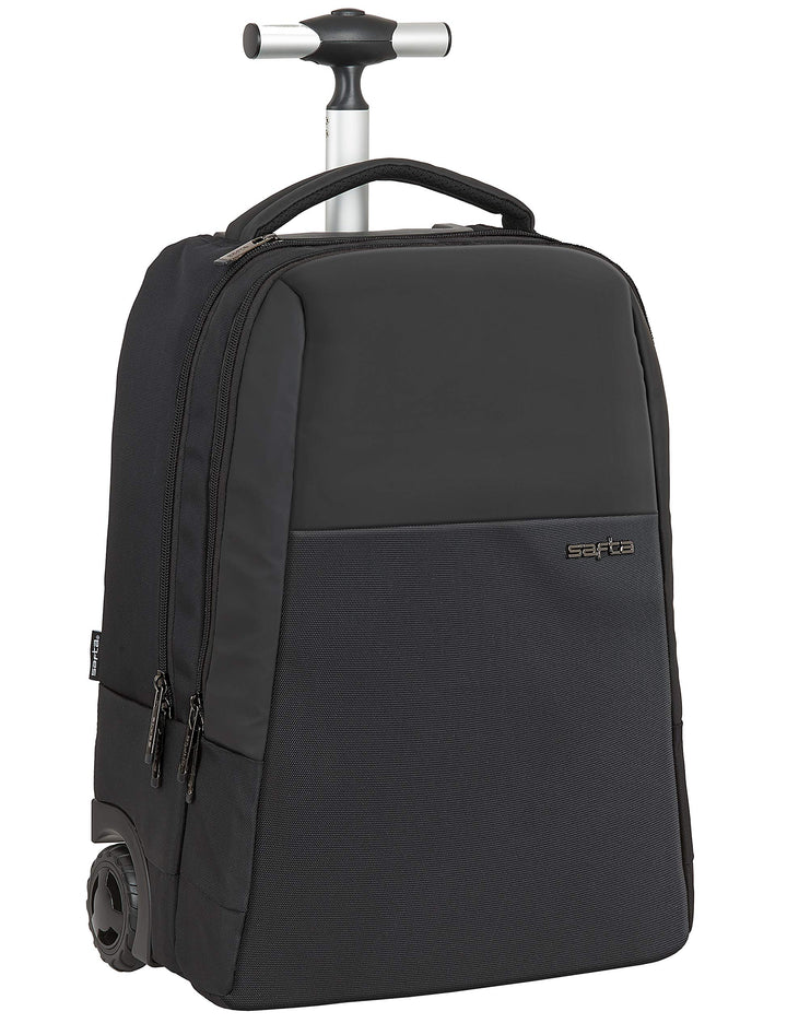 SAFTA Trolley für Laptops mit 39,6 cm (15,6 Zoll), mit Tasche für Tablet und USB-Anschluss, 430 x 32