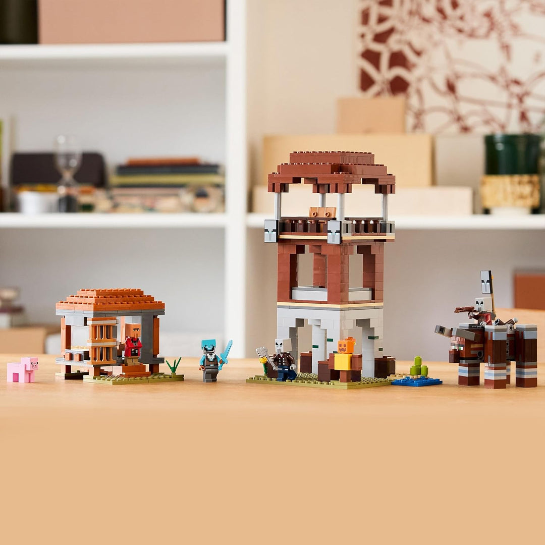 LEGO Minecraft EIN Verwüster am Plünderer-Aussenposten - Gaming Spielzeug für Kinder - Minifigur mit
