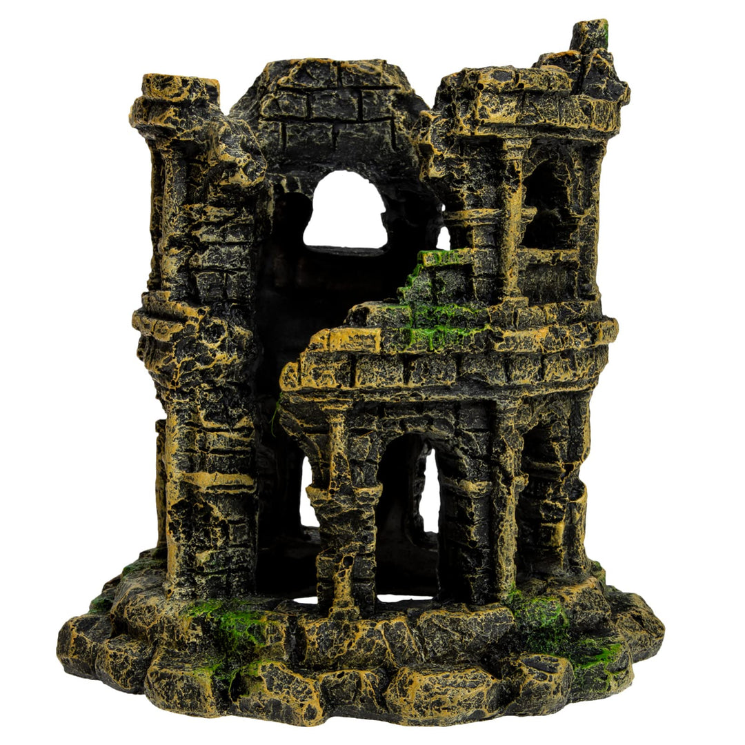 Happyyami Schloss Aquarium Dekoration Aquarium Versteck Ornament Versteckfelsen Für Aquarien 75-gall