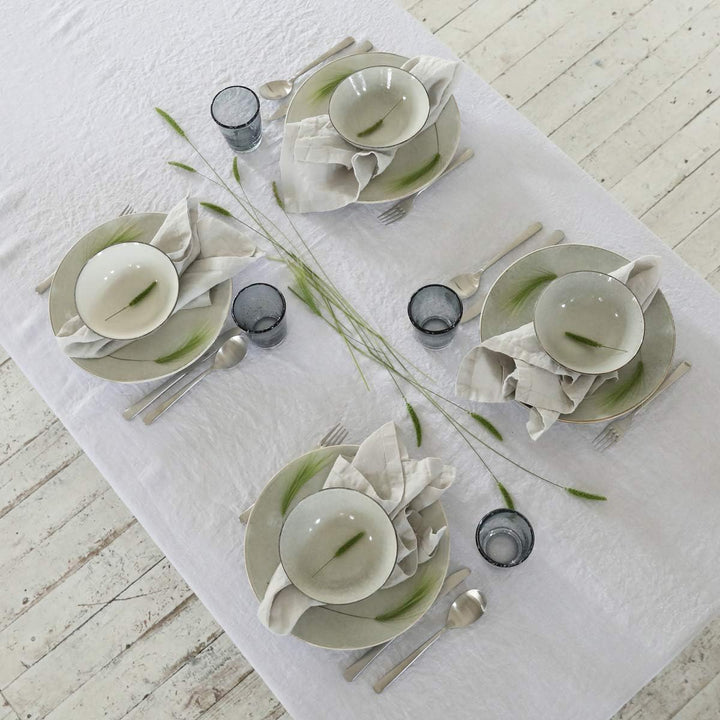 Linenme Stone Washed Servietten, Silber, 53 x 53 cm, 4 Stück 53x53x0.5 cm, 53 x 53 cm (4er Set)