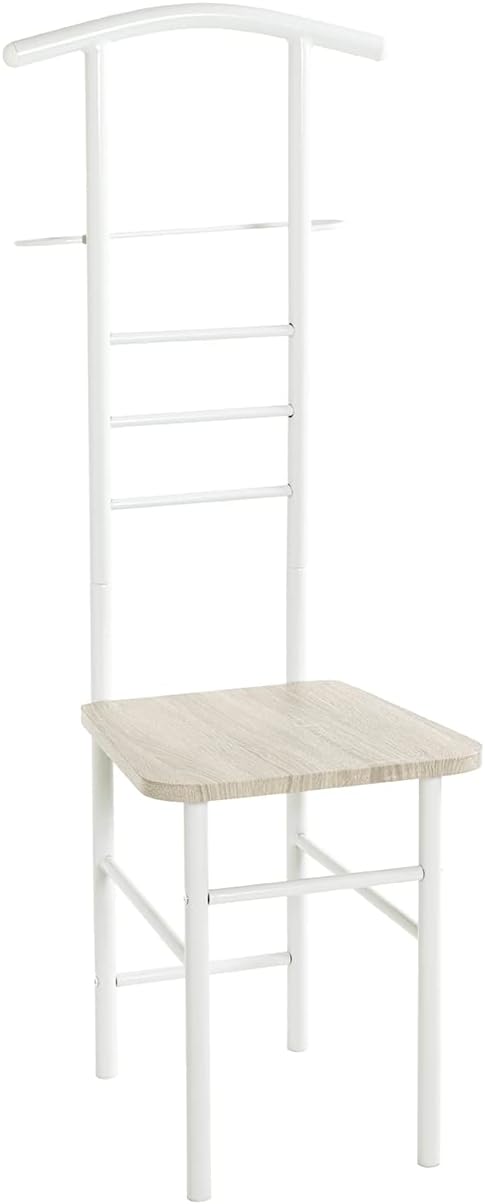 HAKU Möbel 80088 Herrendienerstuhl 46 x 50 x 119 cm, weiss /