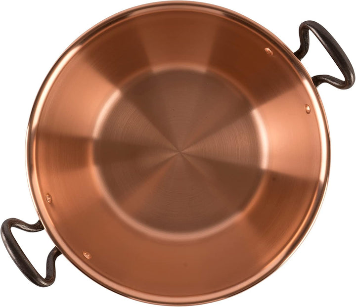 Kupfer Induktion Marmeladentopf Ø 26,5 cm, 3 Liter | Griffe aus Gusseisen | Kupfertopf zum Kochen vo
