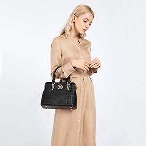 Miss Lulu Handtasche Damen, Handtasche Damen Mittelgross, Handtasche Shopper Damen Set Hellgrau - mi
