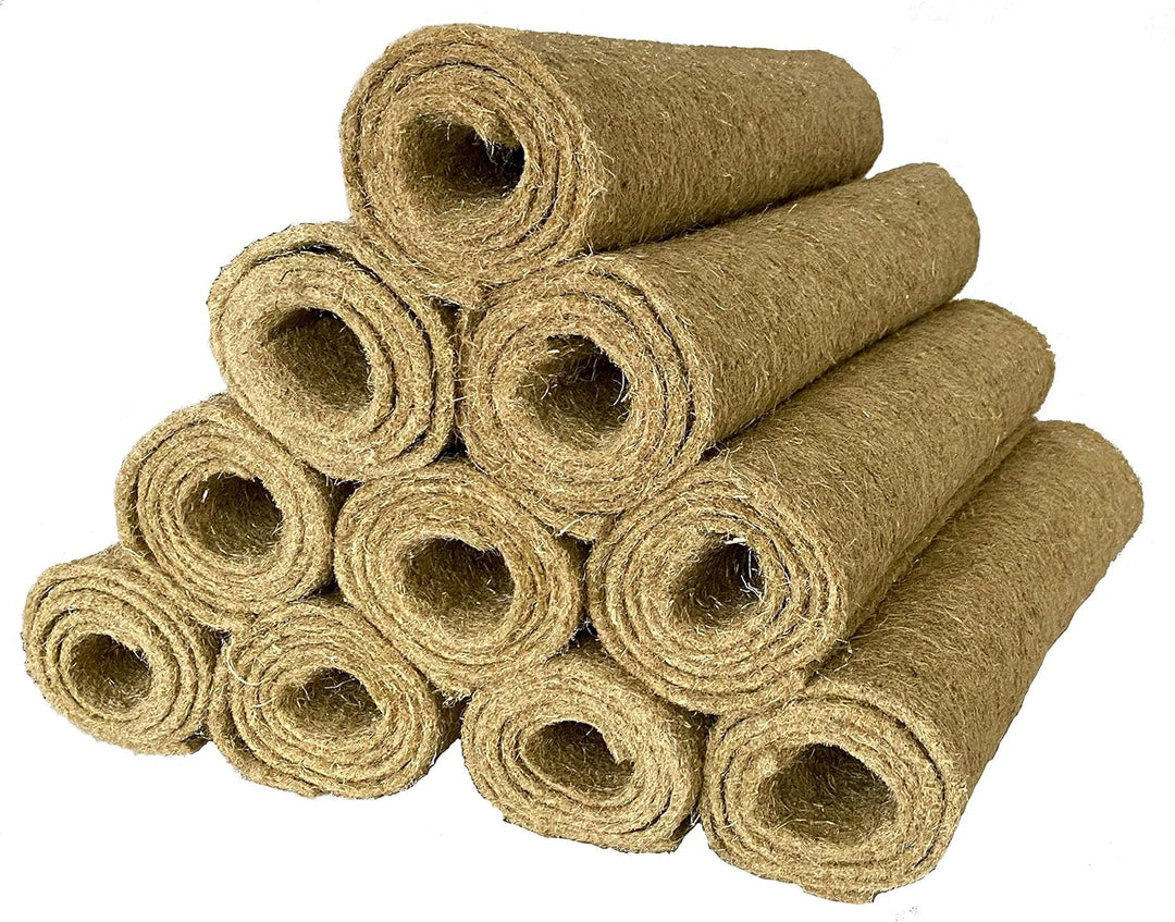 Nagerteppich 100% Hanf, 115 x 50 cm ca. 5 mm dick, 10er Pack, Nagermatte, Hanfmatte für Kaninchen,Me