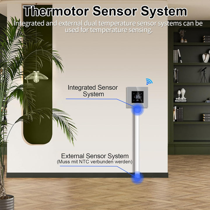 Smart Thermostat Heizung Grau Bodenheizkammer mit Alexa Echo, Google Assistant Konstante Temperaturk