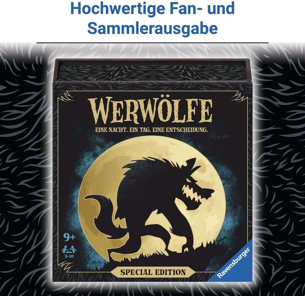 Ravensburger 24897 - Werwölfe - Special Edition, 10 Jahre Jubiläum, Kartenspiele ab 9 Jahre, für 3-1
