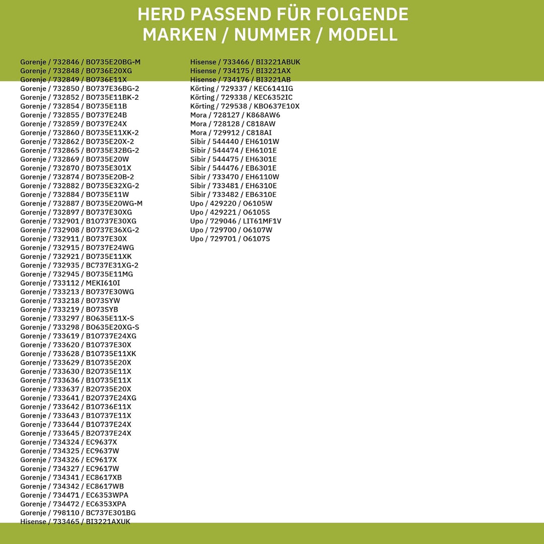 Scharnier kompatibel mit GORENJE 570151 für Herd