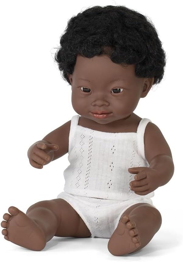 Miniland afrikanischer Junge 38cm mit Down Syndrom, 31175